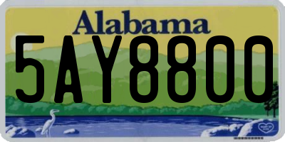 AL license plate 5AY8800