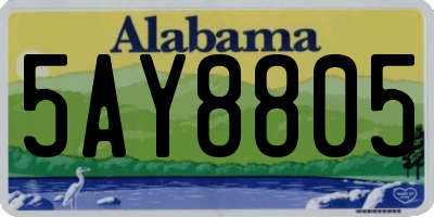 AL license plate 5AY8805