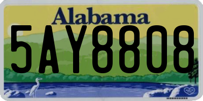 AL license plate 5AY8808