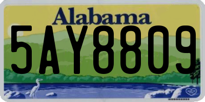 AL license plate 5AY8809
