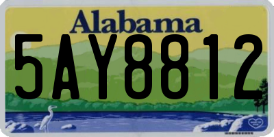 AL license plate 5AY8812