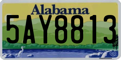 AL license plate 5AY8813