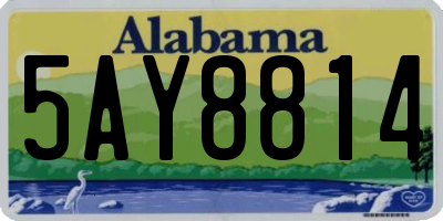 AL license plate 5AY8814