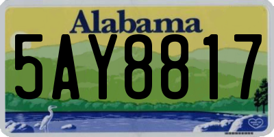 AL license plate 5AY8817