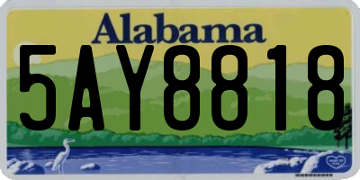 AL license plate 5AY8818