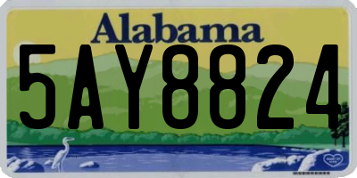 AL license plate 5AY8824