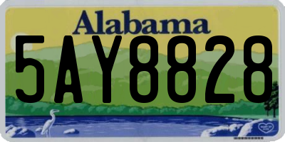 AL license plate 5AY8828