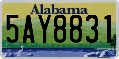 AL license plate 5AY8831