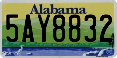 AL license plate 5AY8832
