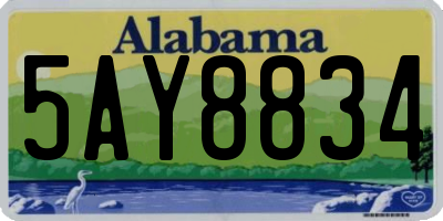 AL license plate 5AY8834