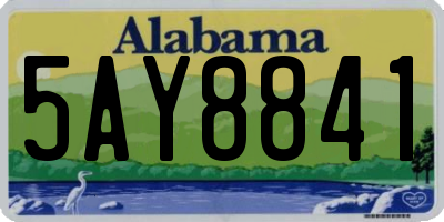 AL license plate 5AY8841