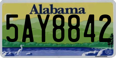 AL license plate 5AY8842