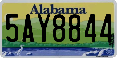 AL license plate 5AY8844