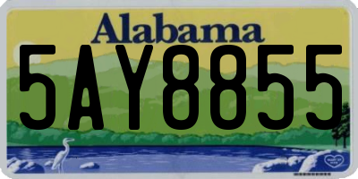 AL license plate 5AY8855