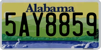AL license plate 5AY8859