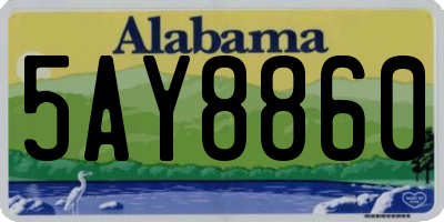 AL license plate 5AY8860