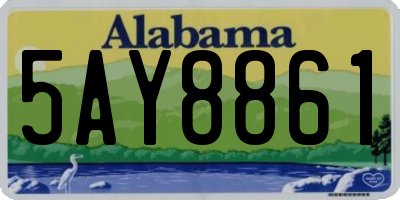 AL license plate 5AY8861