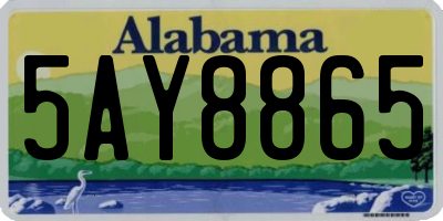 AL license plate 5AY8865