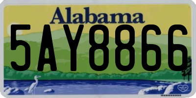 AL license plate 5AY8866