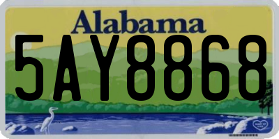AL license plate 5AY8868