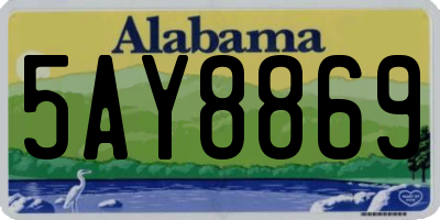 AL license plate 5AY8869