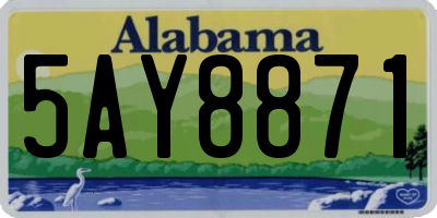 AL license plate 5AY8871