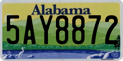 AL license plate 5AY8872