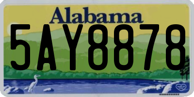 AL license plate 5AY8878