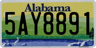 AL license plate 5AY8891