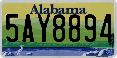AL license plate 5AY8894