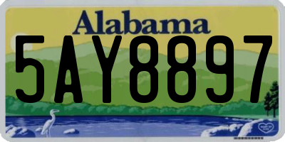 AL license plate 5AY8897