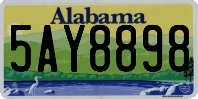 AL license plate 5AY8898
