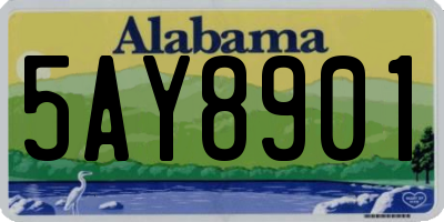 AL license plate 5AY8901