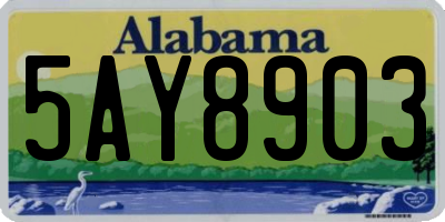 AL license plate 5AY8903