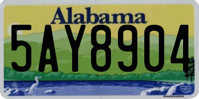 AL license plate 5AY8904