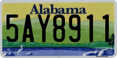 AL license plate 5AY8911