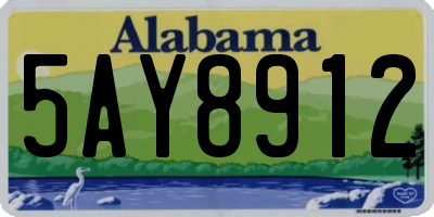 AL license plate 5AY8912