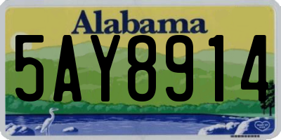 AL license plate 5AY8914