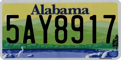 AL license plate 5AY8917