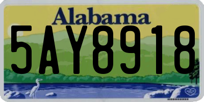 AL license plate 5AY8918
