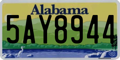 AL license plate 5AY8944