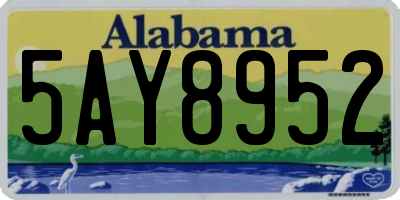 AL license plate 5AY8952