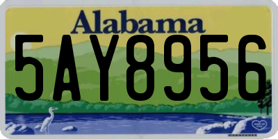 AL license plate 5AY8956