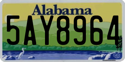 AL license plate 5AY8964