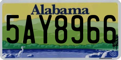 AL license plate 5AY8966