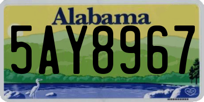 AL license plate 5AY8967