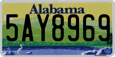 AL license plate 5AY8969