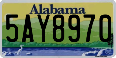 AL license plate 5AY8970