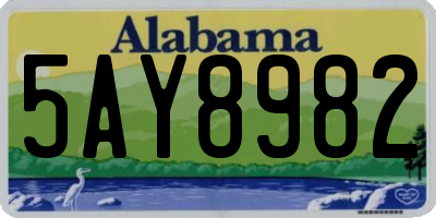 AL license plate 5AY8982
