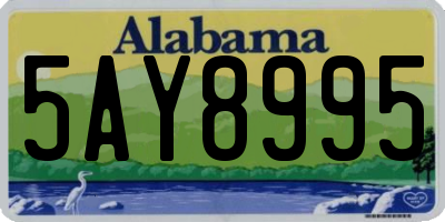 AL license plate 5AY8995